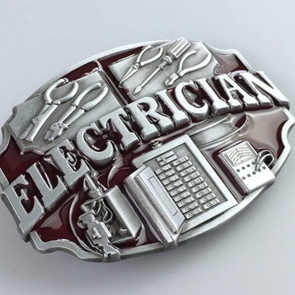 COPY - Electrician belt buckle approximately 3.5 in